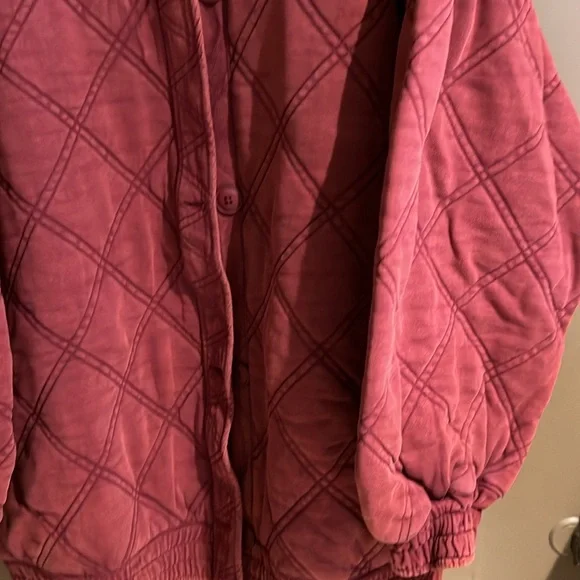 Free People Juno Quilted Jacket in Port color Sz Medium NEW - Picture 10 of 15
